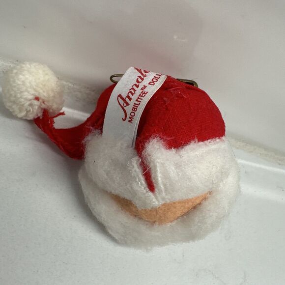 Vintage Santa Head Pin 1965 Cloth Brooch Christmas Gift Ugly Sweater Analee - Picture 5 of 10